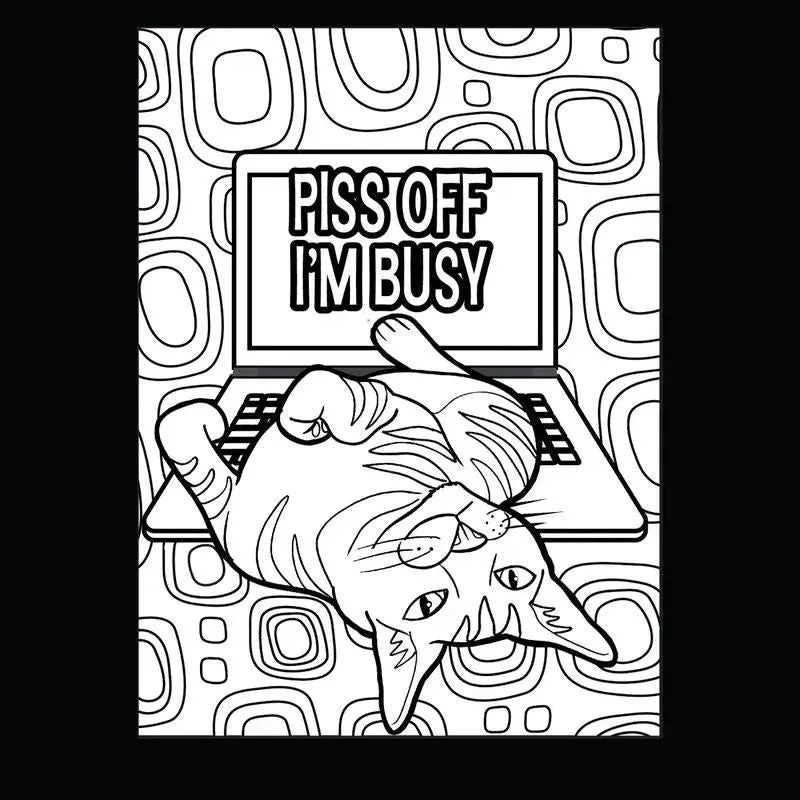 🐱Funny Kitty Memes Coloring Book For Adult Relaxation