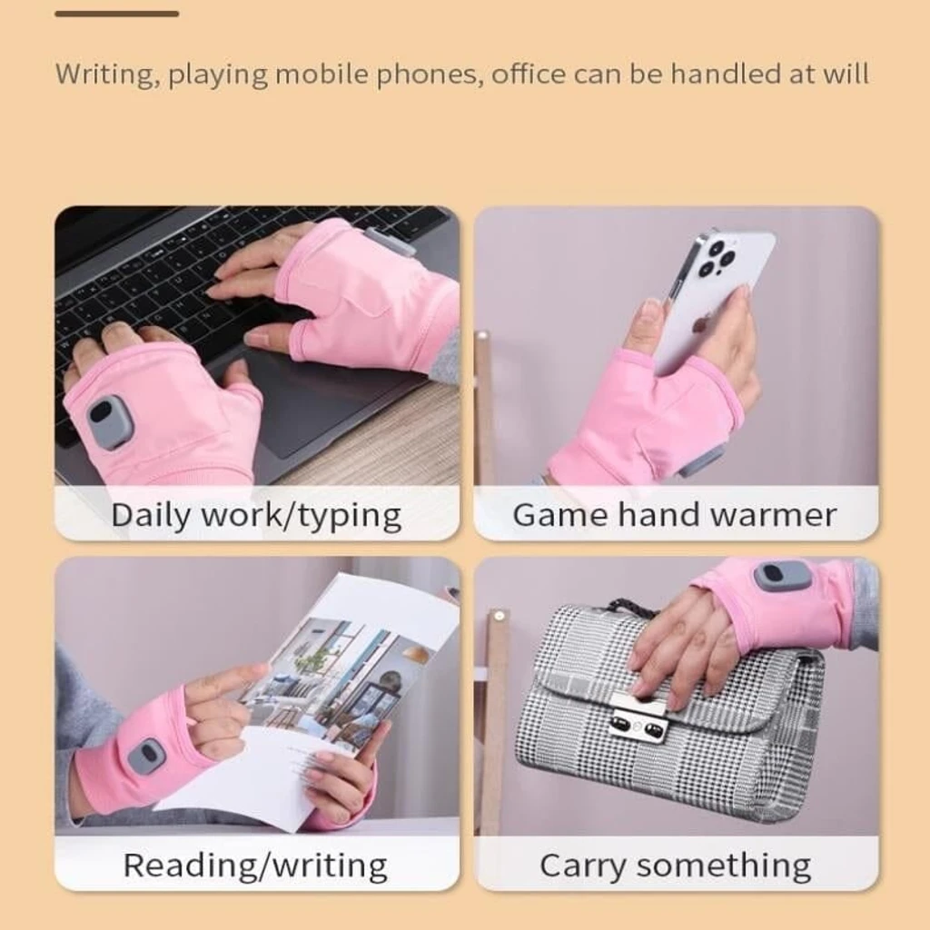 Smart Thermostatic Heated Fingerless Gloves