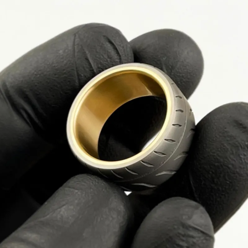 Handmade Metal Racing Tire Ring