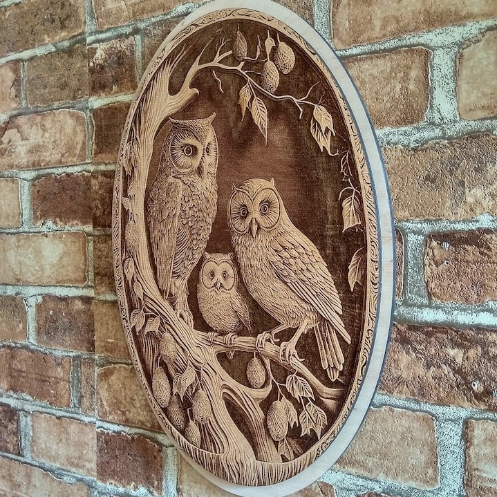 🔥50% Off & Free Shipping🔥👁‍🗨3D Stereoscopic Illusion Wood Laser Engraving Art🎨