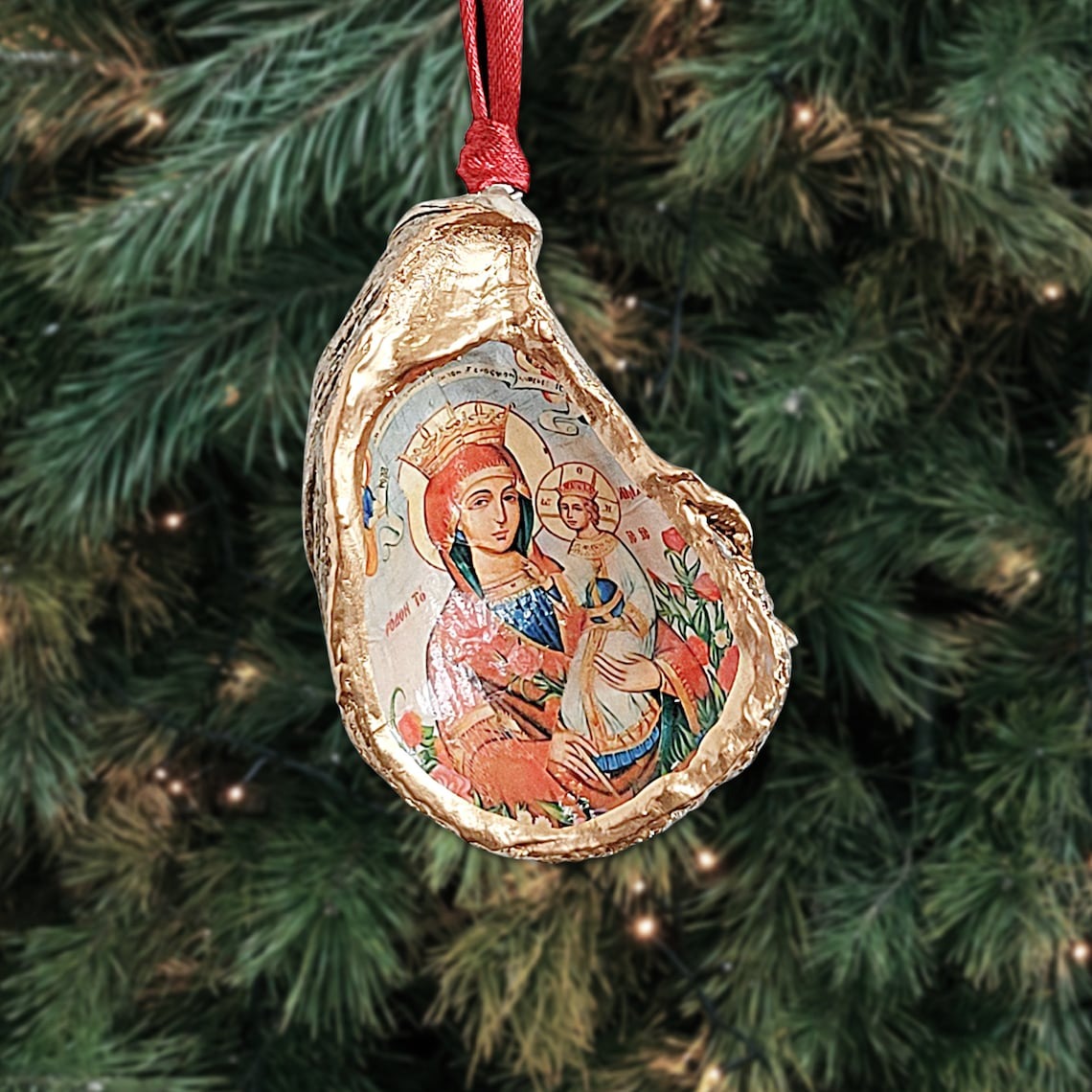 Jesus Oyster Christmas Decoration