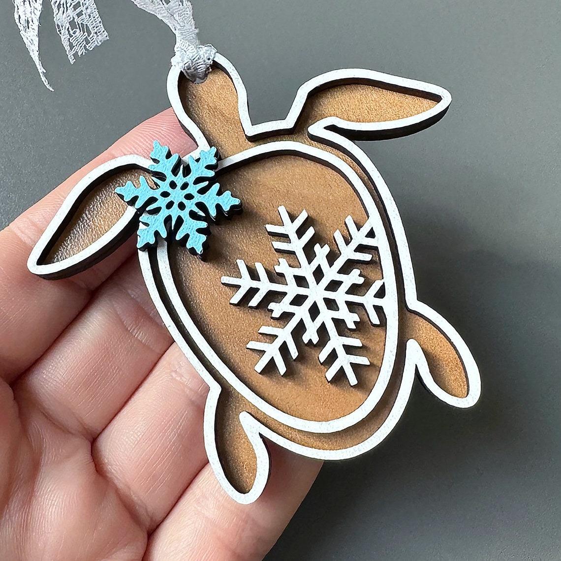 🌊Wooden Ocean Christmas Ornaments