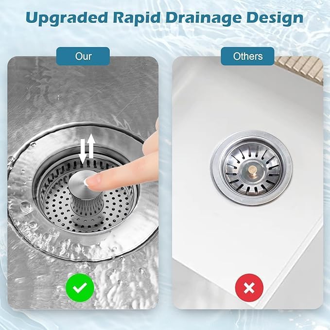 3 in 1 Kitchen Sink Strainer Plug Set