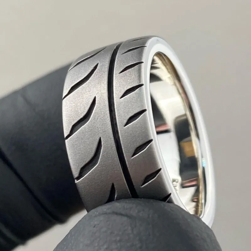 Handmade Metal Racing Tire Ring