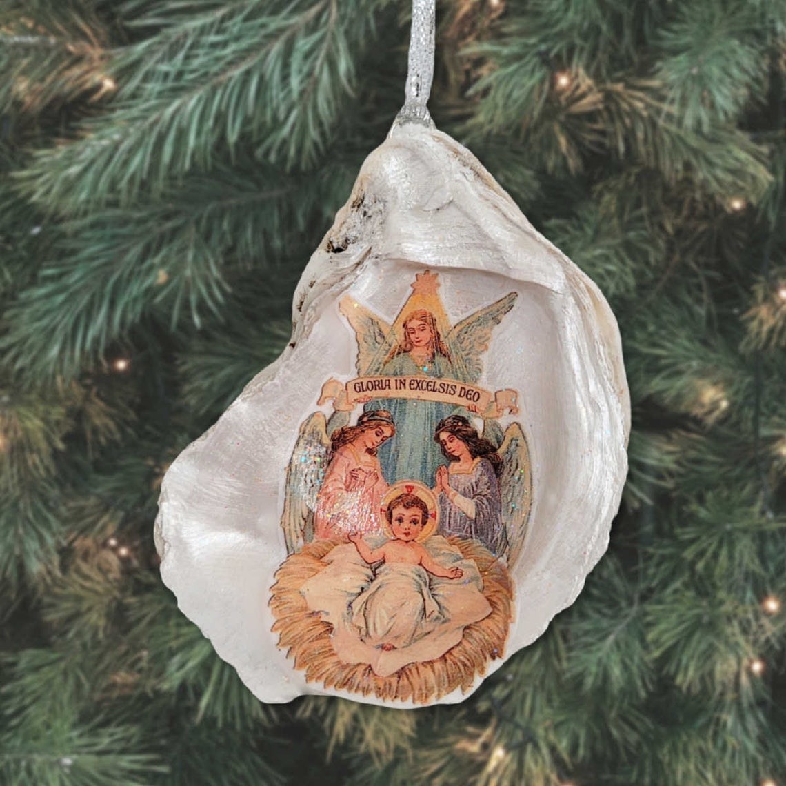 Jesus Oyster Christmas Decoration
