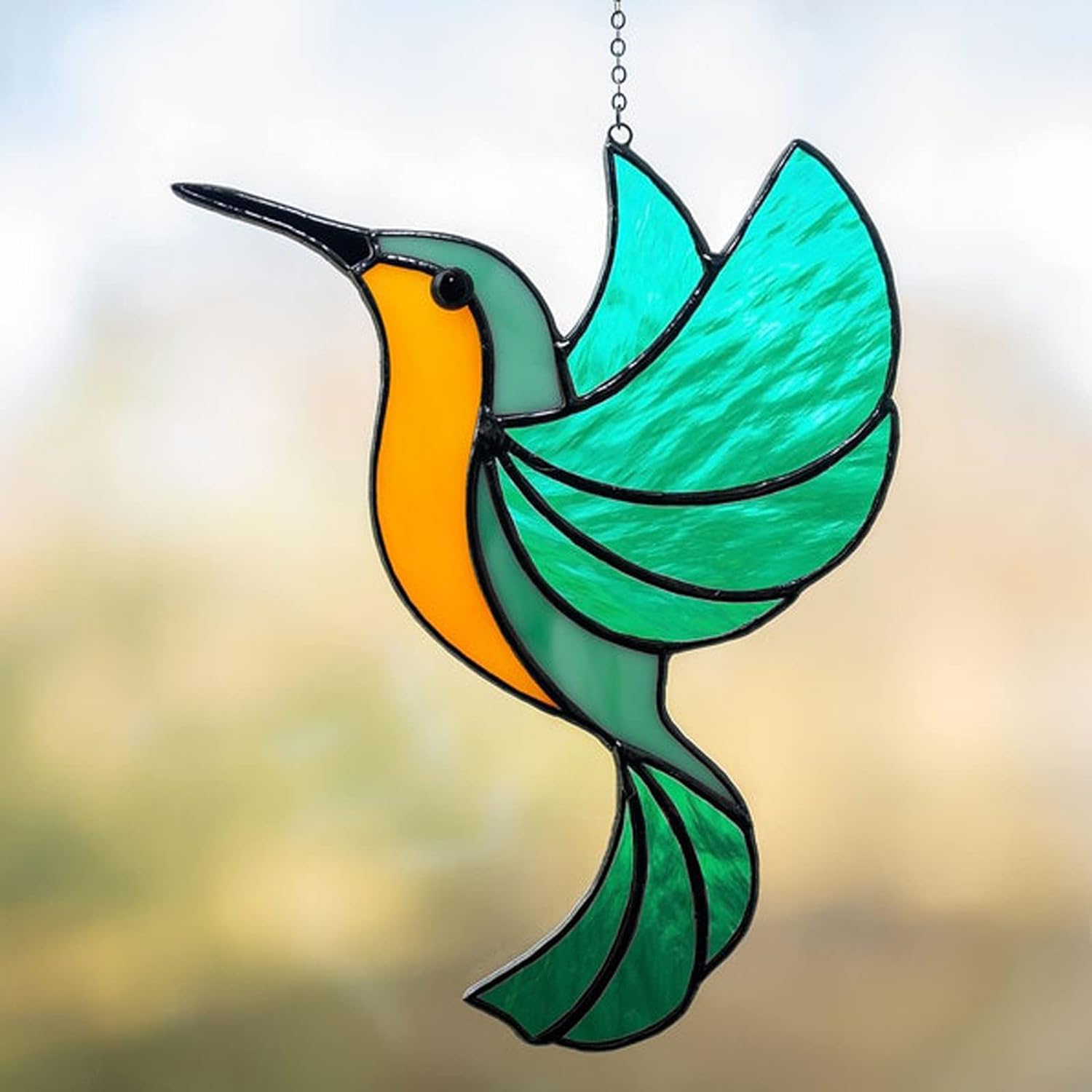 💖 Hummingbird Suncatcher Colorful Window Hanging 