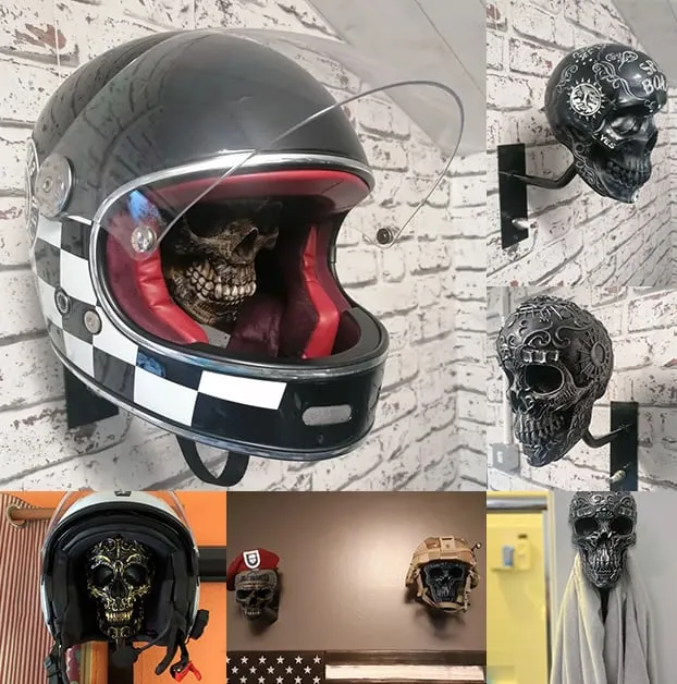 🔥LAST DAY 70% OFF🔥- 🏴‍☠️Motorcycle Helmet and Jacket Skull Holder
