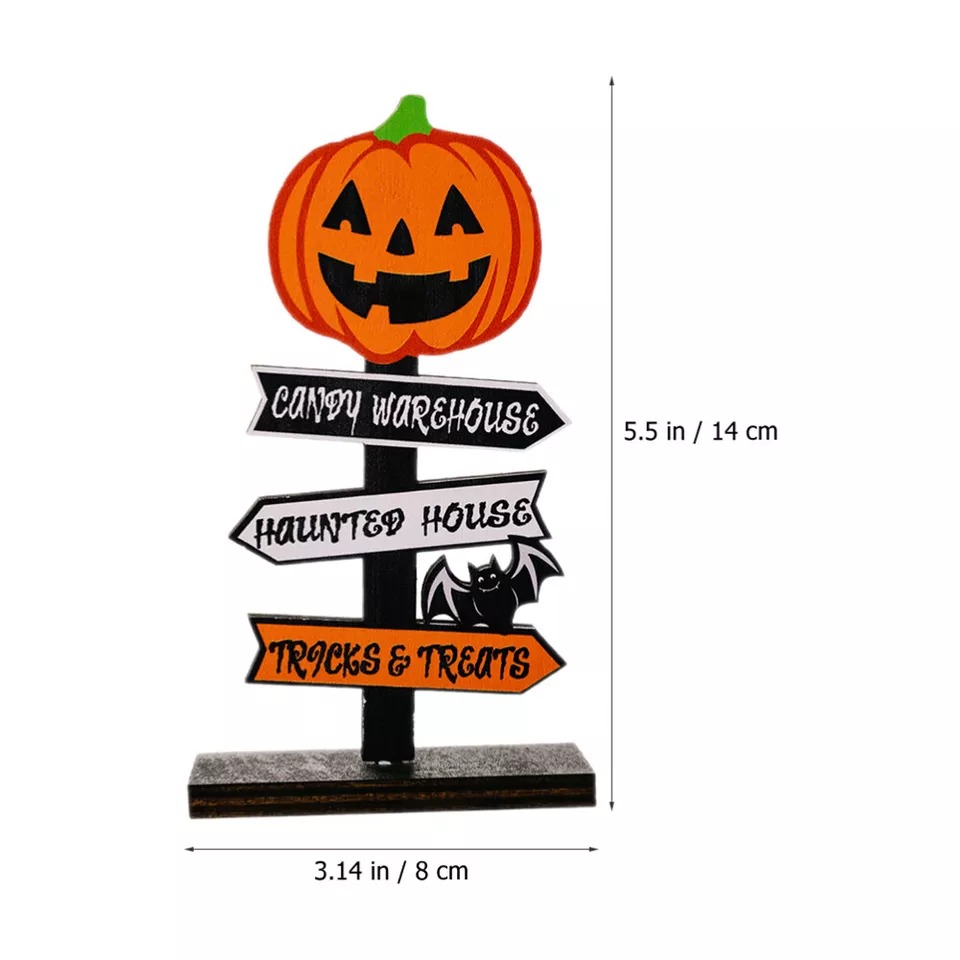 🔥50% Off🔥🎃Halloween Atmosphere Decoration Wooden Table Sign Ornaments
