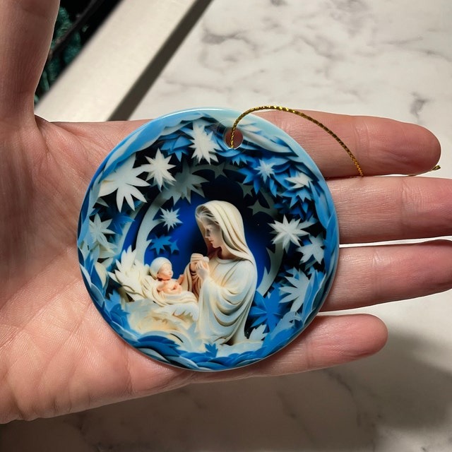 🔥Hot Sale 50% Off🔥🎄Imitated 3D Image Christmas Ceramic Disc Decoration