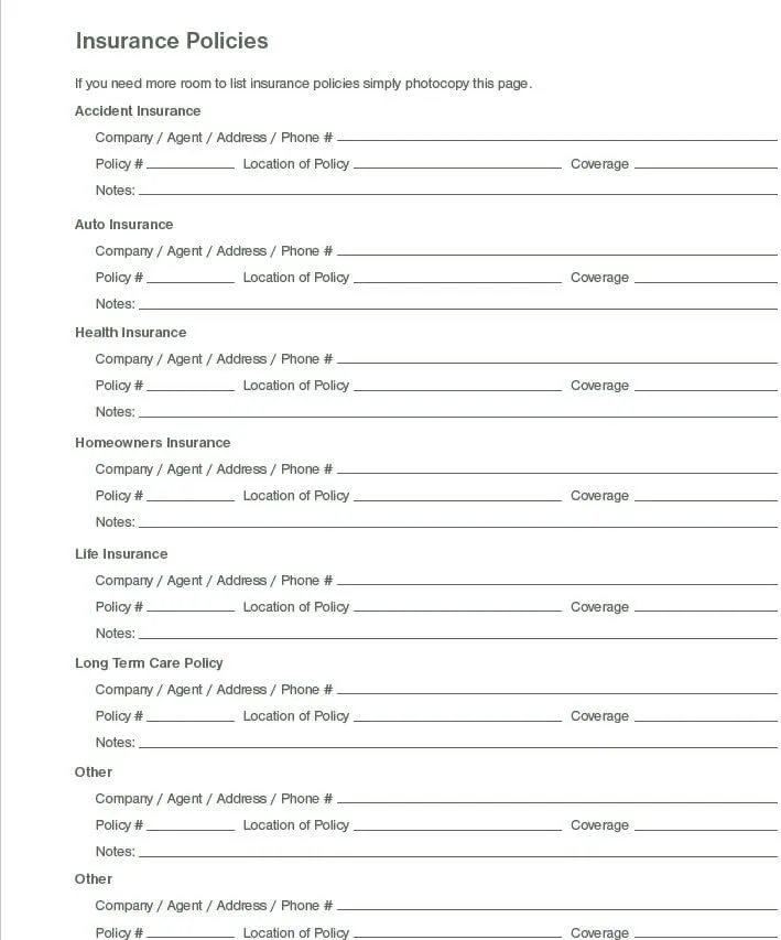 Putting Things In Order to help my loved ones when I'm gone