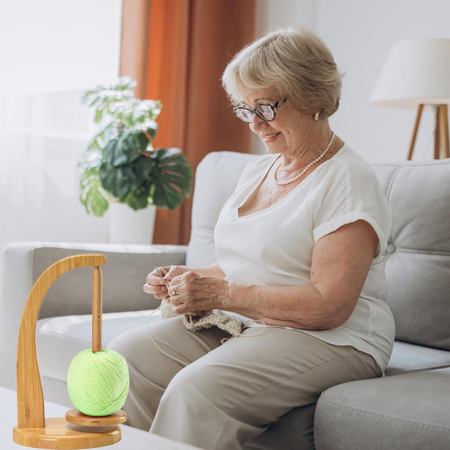 Wooden Yarn Spool Rack