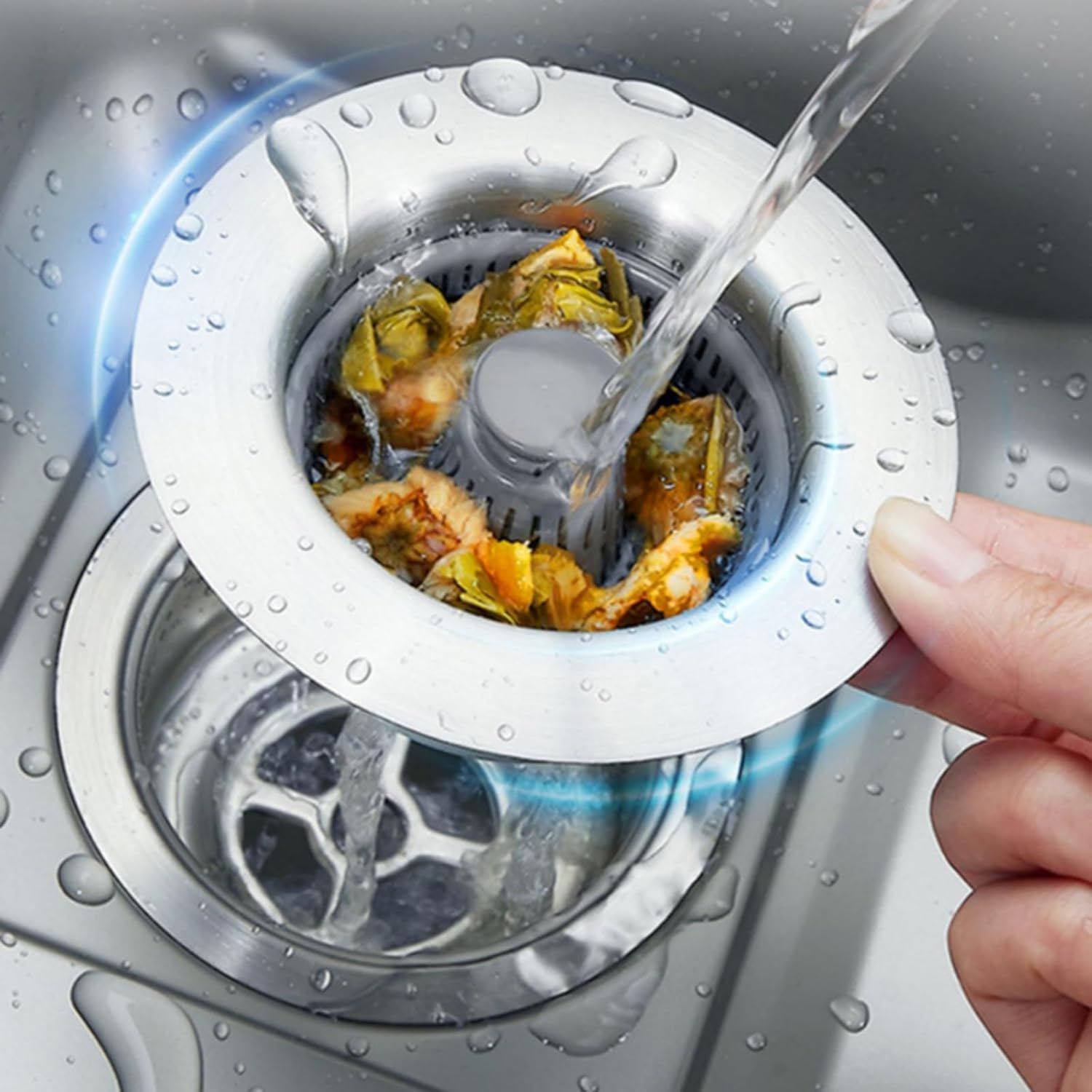 3 in 1 Kitchen Sink Strainer Plug Set