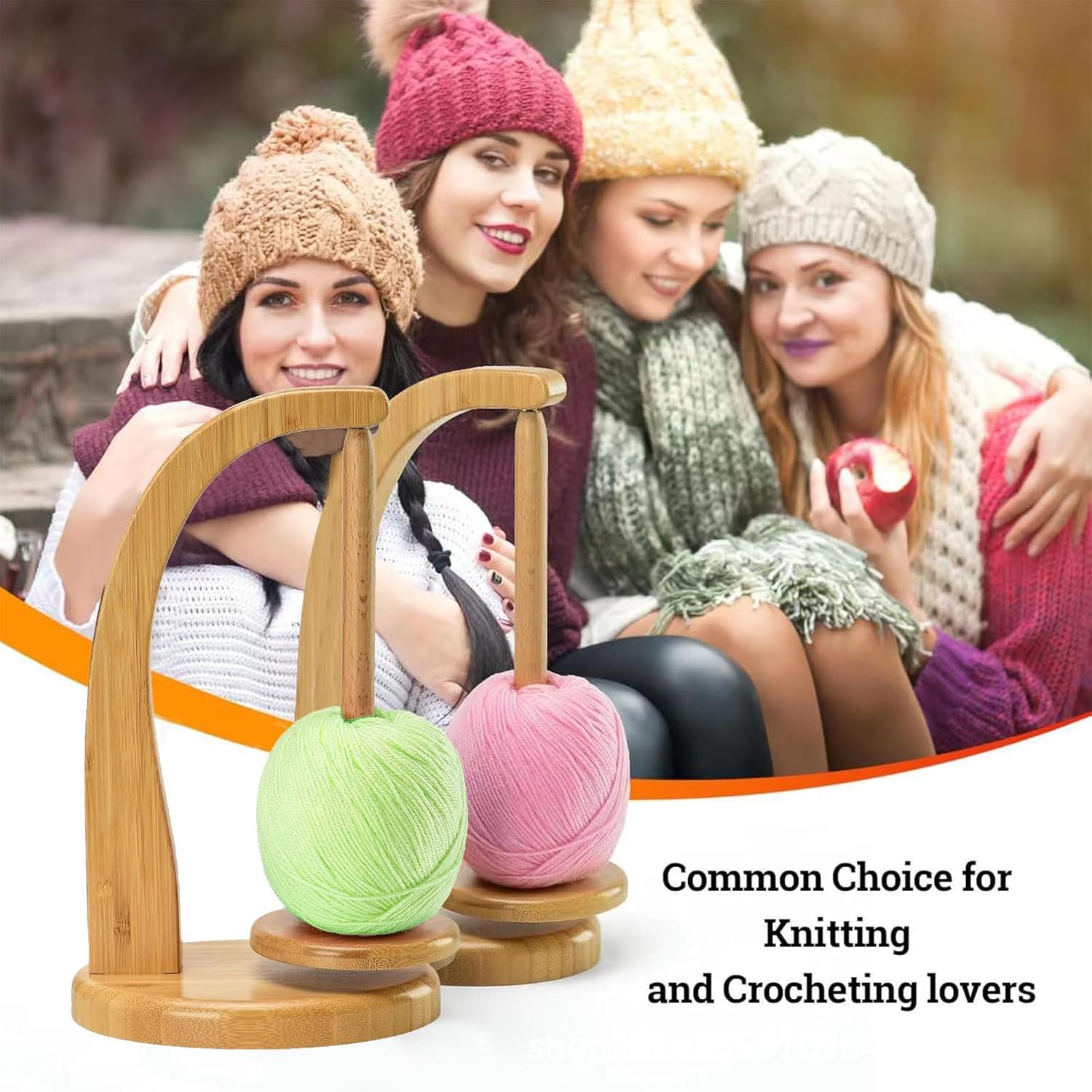 Wooden Yarn Spool Rack