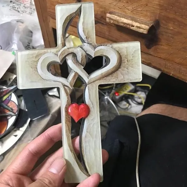 ❤️ Cross - intertwined hearts - Forever Love