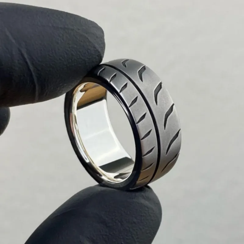 Handmade Metal Racing Tire Ring
