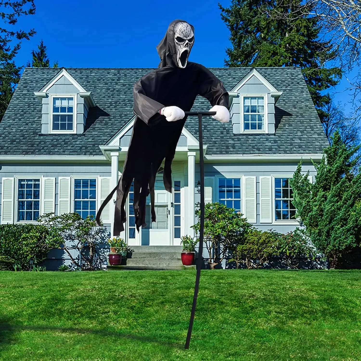 🔥BUY 2 FREE SHIPPING🔥-👻Ghostface Scarecrow Horror Hanging Ghost😱