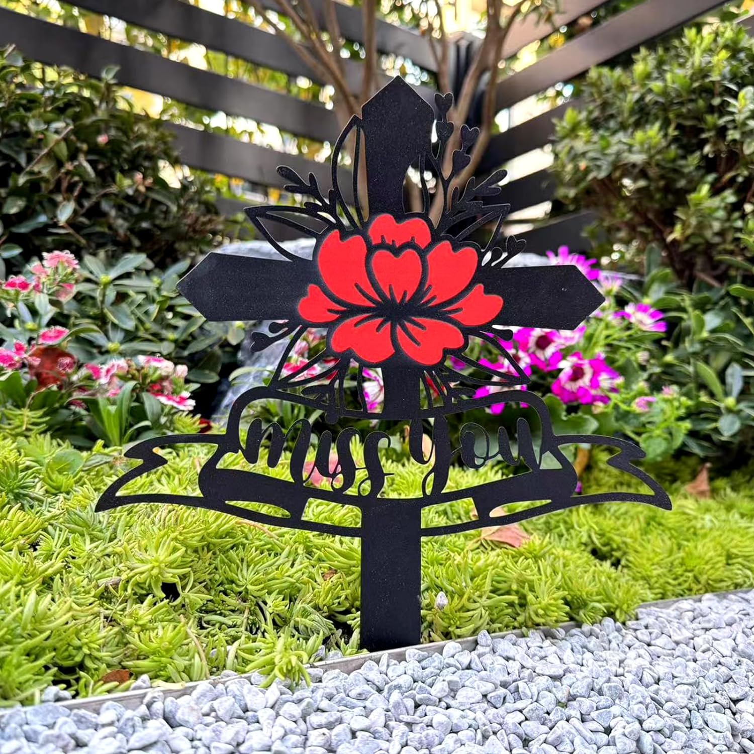 🐦Metal Cardinal Cemetery Memorial Stake💖