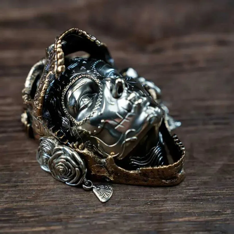 ☠Handmade Metal Mechanical Skull – Magnetic Decoration