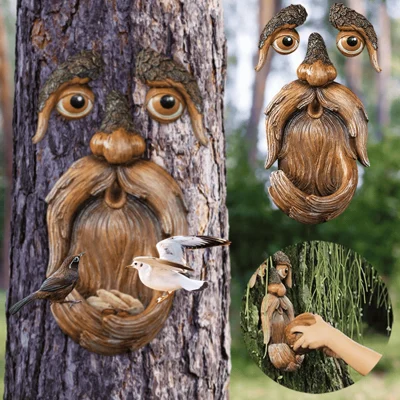 🔥Hot Sale 50% OFF🔥🌳Unique Bird Feeders for Outdoors-Old Man Tree Art