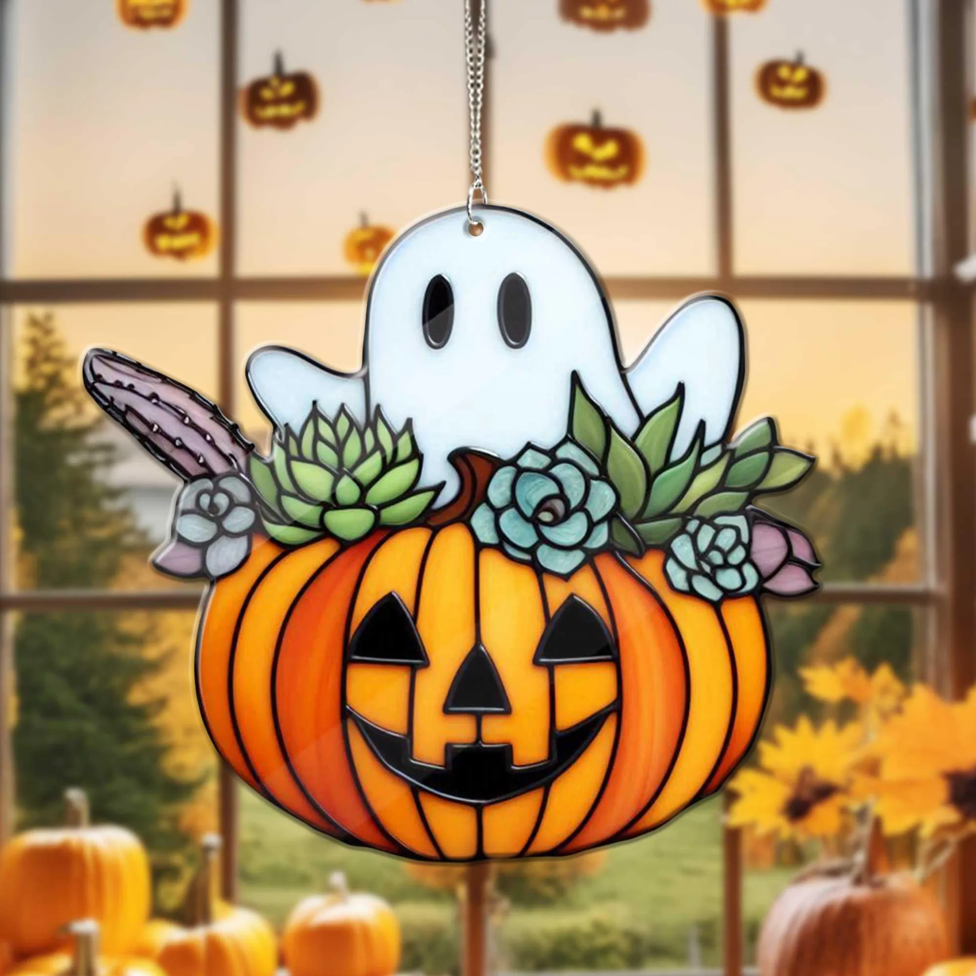 🤣Funny Middle Finger Ghost Window Decor👻