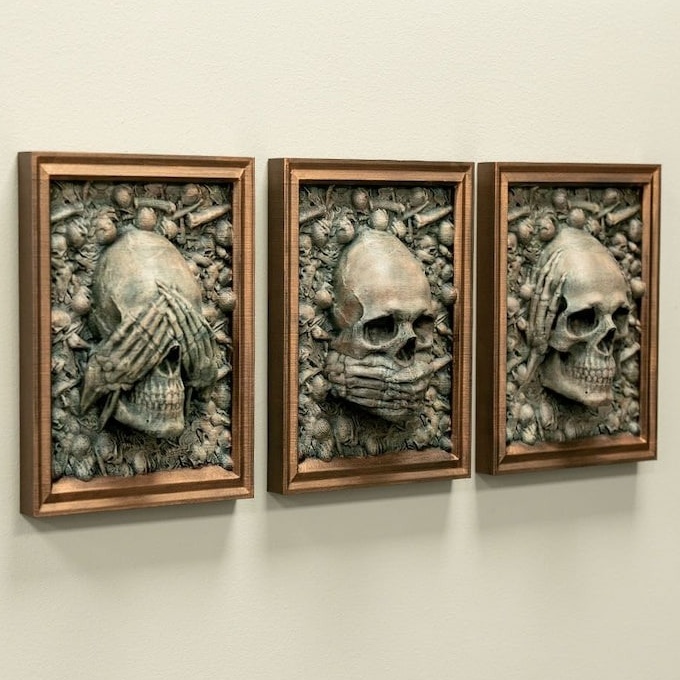 🔥Hot Sale 50% Off🔥🎃Three-Wisdom Skeleton Halloween Decorations