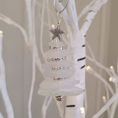 🔥 Hot Sale 50% Off🔥 Sea Glass Christmas Tree Ornament 🌊 🌲