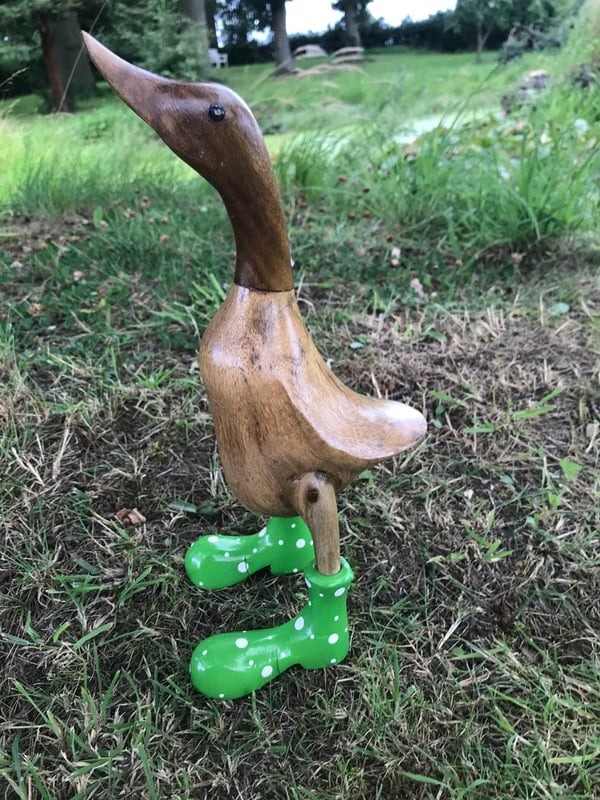 🔥49% Off🔥🌈Hand Carved Wellies Duck Family💞
