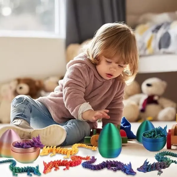 🐉3D-Printed Articulated Crystal Dragon