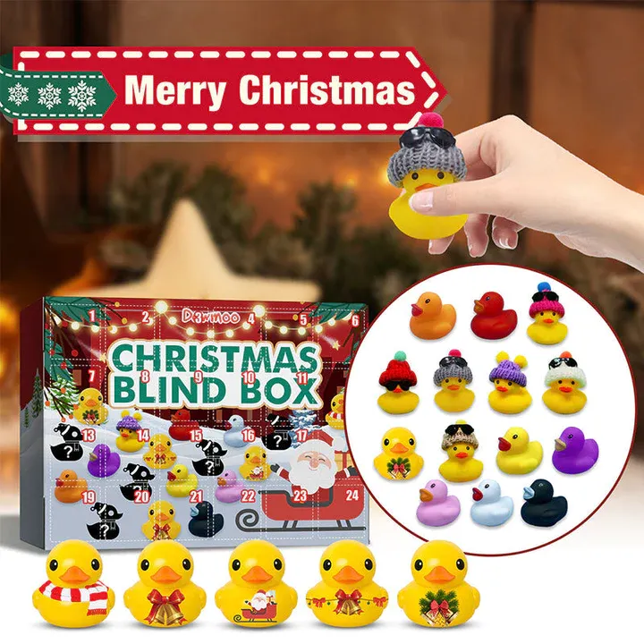 🥳Daily Surprise Christmas Rubber Duck Advent Calendar