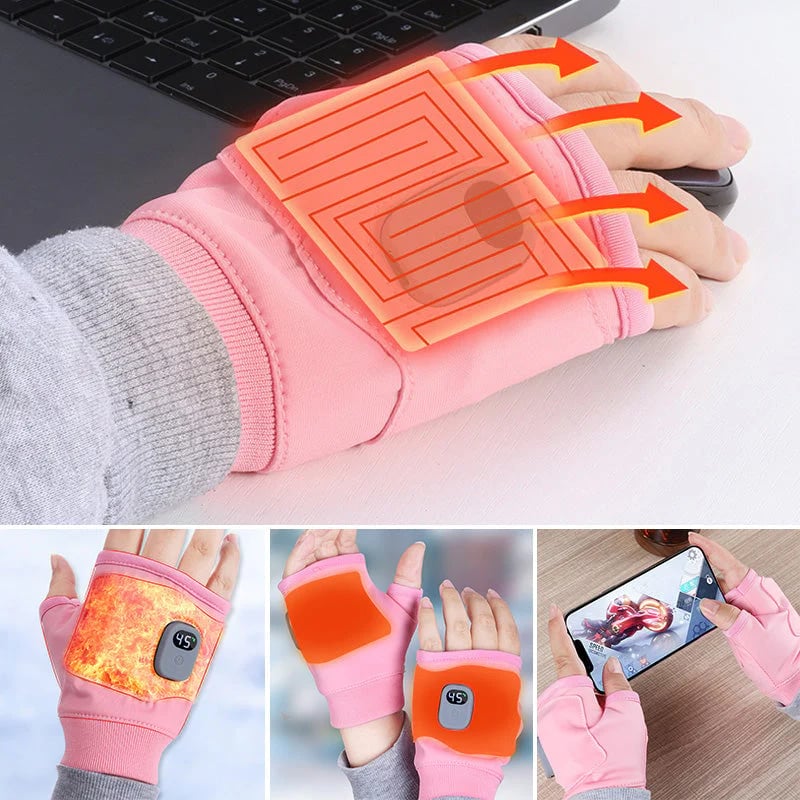 Smart Thermostatic Heated Fingerless Gloves