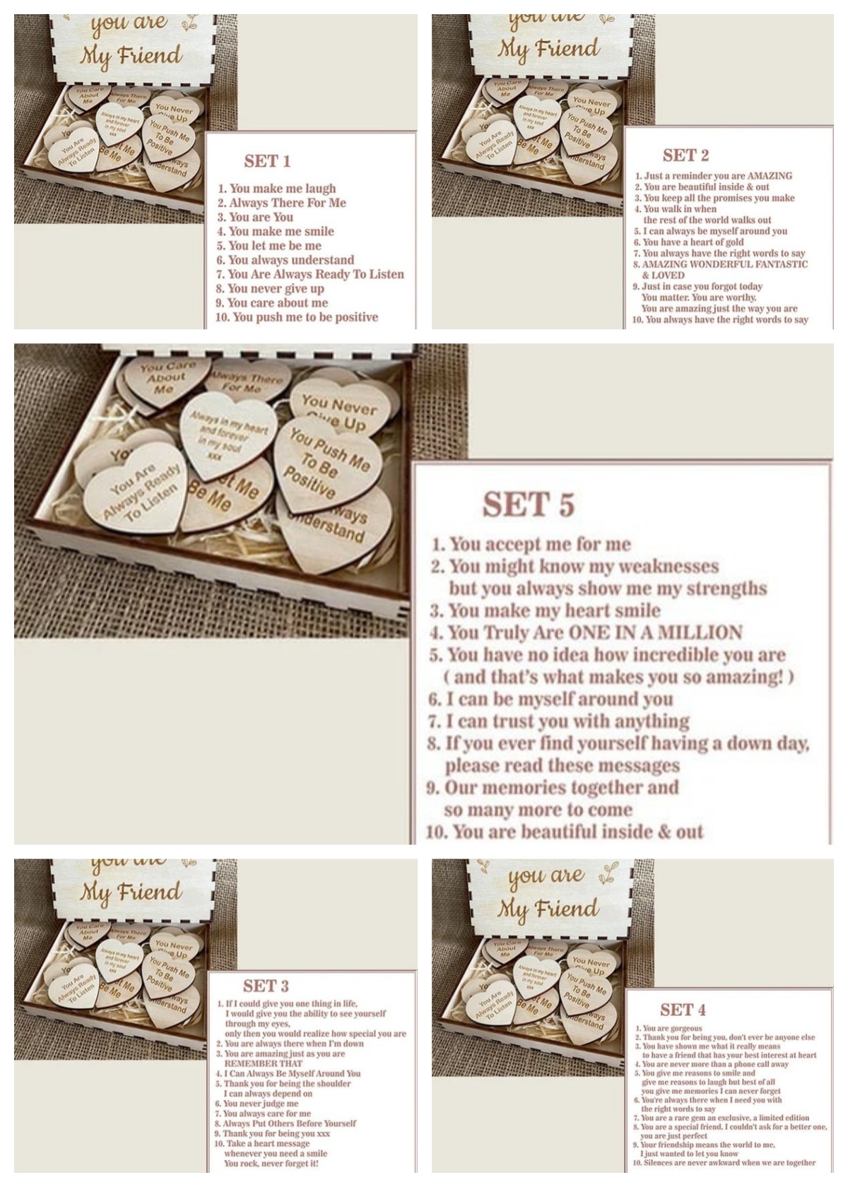 🔥"50% OFF"👭💝Friendship Gift Wooden Keepsake - "Reasons Why You’re My Friend"🎁