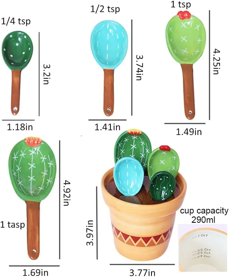 🌵Decorative Cactus Measuring Spoon Set