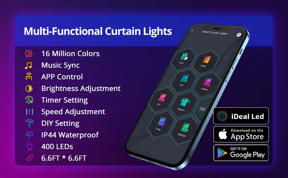 DIY Smart LED Curtain Sync Lights