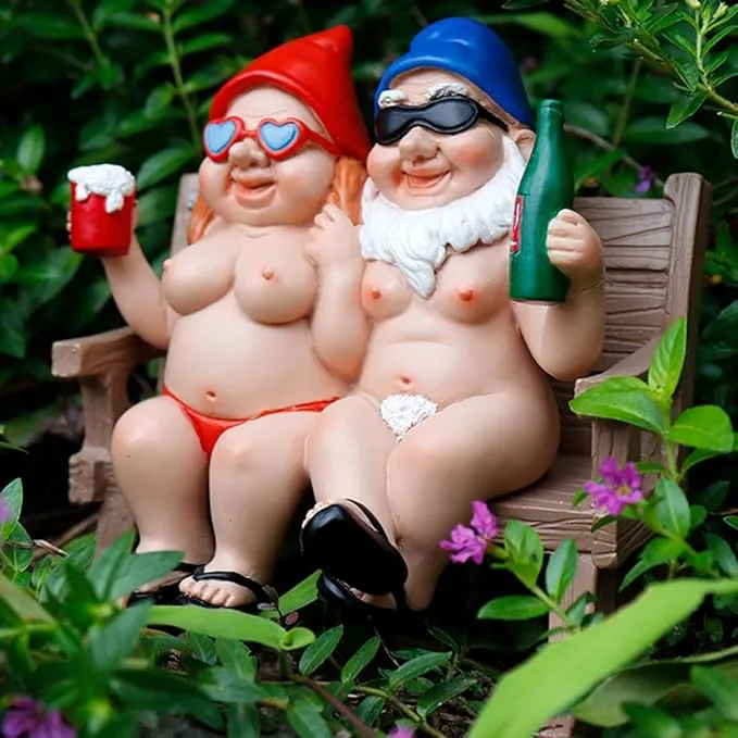 🔥Summer Sale🔥-🎎Naughty Garden Gnome Funny Statue😂