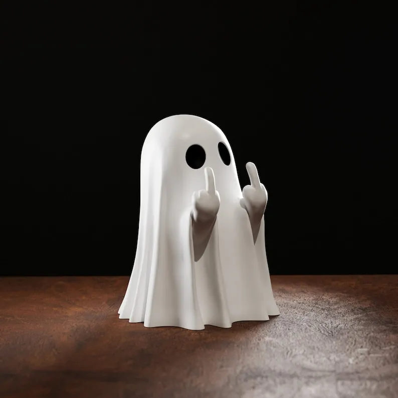 🤣Unfriendly Ghost 3D Printed Middle finger🖕