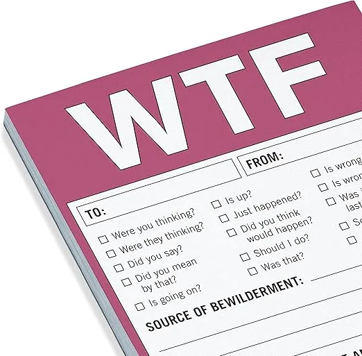 WTF Notes Nifty Note Checklist Memo Pad