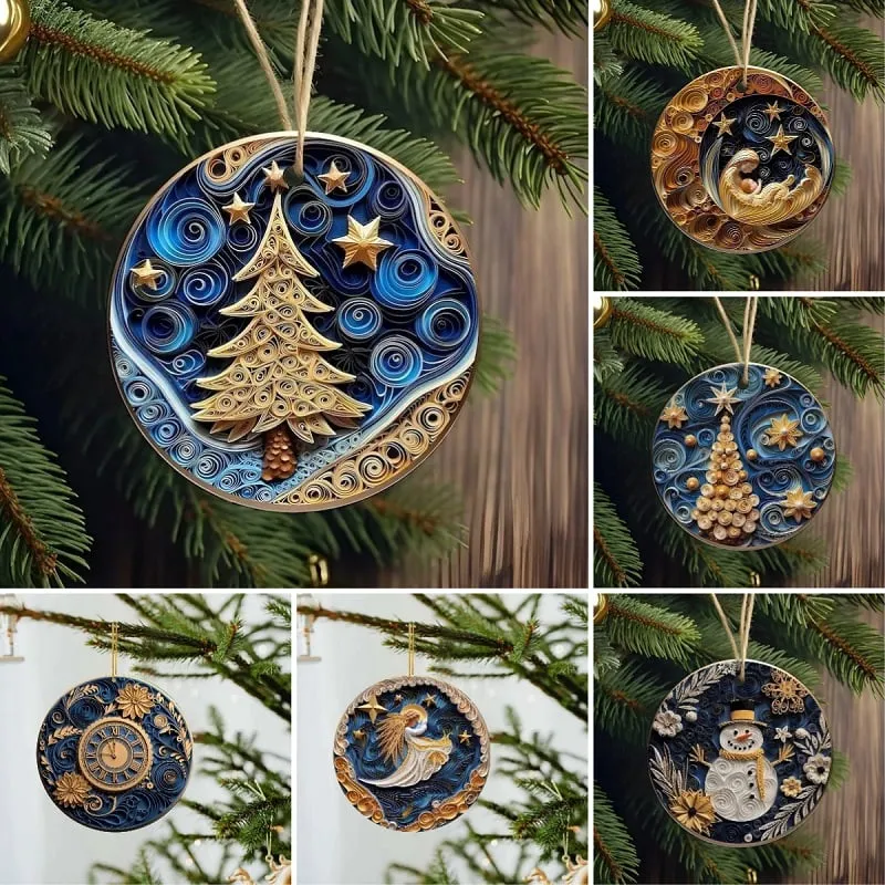 🎄Flat Quilling Christmas Ornaments
