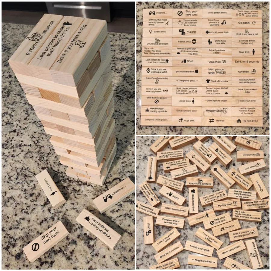 48 Pieces Questions Tumbling Tower Game