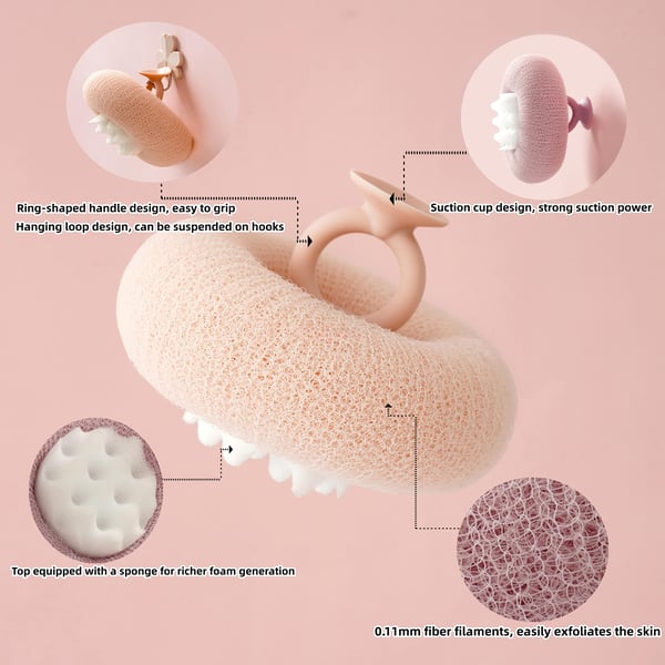 💥New Year Gift Sale 60% OFF💥Suction Cup Super Soft Bath Sponge Flower🛁