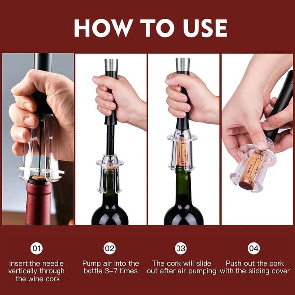 💥New Year's Sale 60% OFF💥Cork Wine Bottle Air Pump Opener 🍷