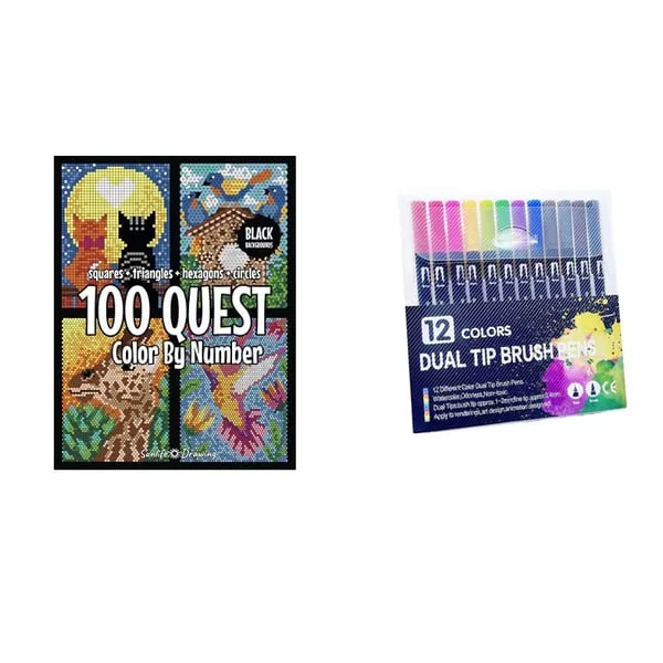 🎨100 QUEST Color by Numbers Book
