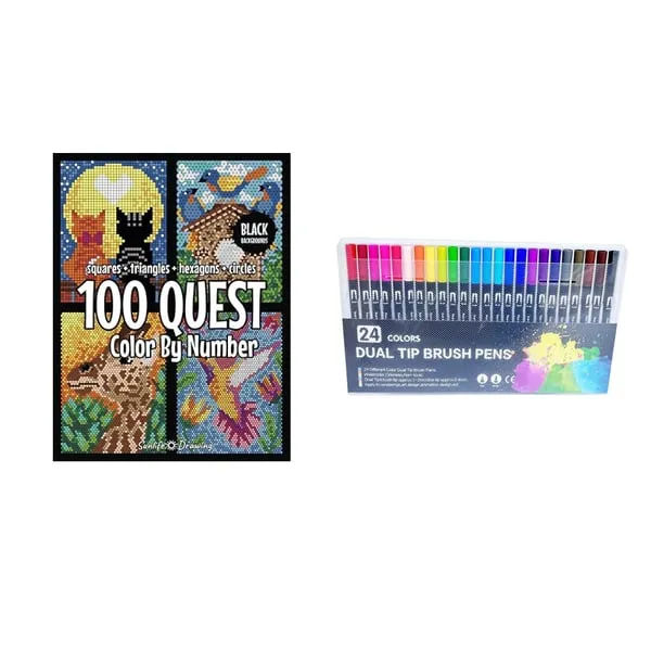 🎨100 QUEST Color by Numbers Book