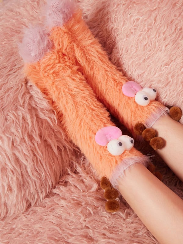 Sale-Warm Cozy Fluffy Cartoon Monster Socks