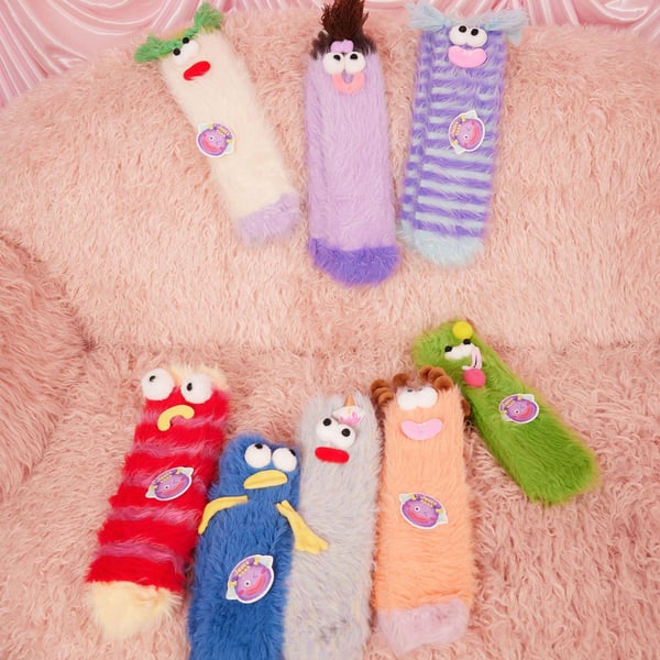 Sale-Warm Cozy Fluffy Cartoon Monster Socks