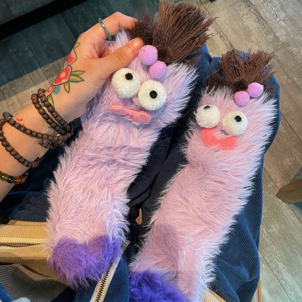 Sale-Warm Cozy Fluffy Cartoon Monster Socks