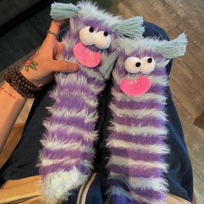 Sale-Warm Cozy Fluffy Cartoon Monster Socks