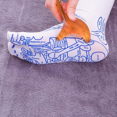 💥New Year's Sale 60% OFF💥Reflexology Chart Socks with Trigger Point Massage Tool 🧦