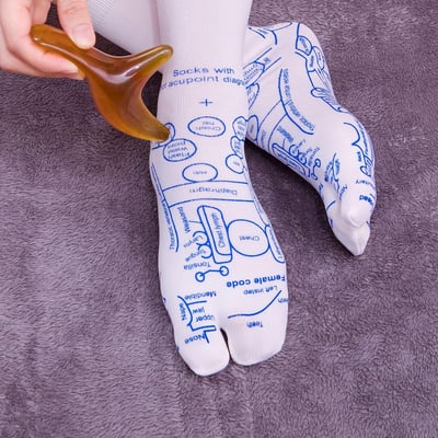 💥New Year's Sale 60% OFF💥Reflexology Chart Socks with Trigger Point Massage Tool 🧦