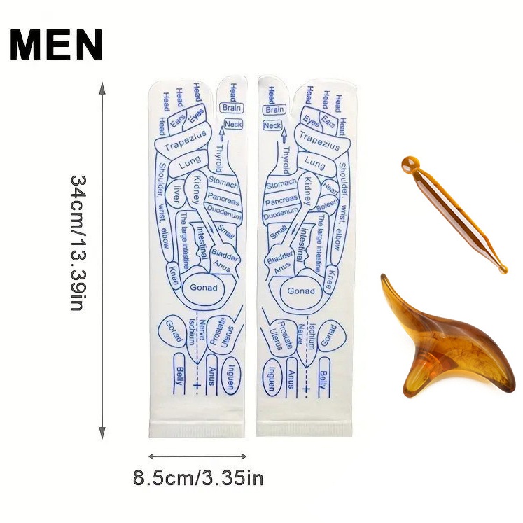 💥New Year's Sale 60% OFF💥Reflexology Chart Socks with Trigger Point Massage Tool 🧦