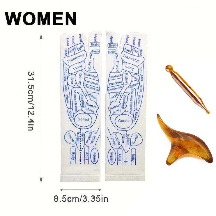 💥New Year's Sale 60% OFF💥Reflexology Chart Socks with Trigger Point Massage Tool 🧦